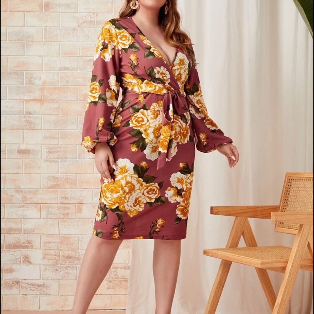 SHEIN Floral Dress size 2XL